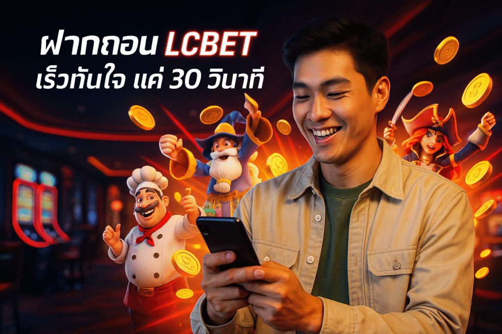 ฝากถอน LCBET เร็วทันใจ แค่ 30 วินาที