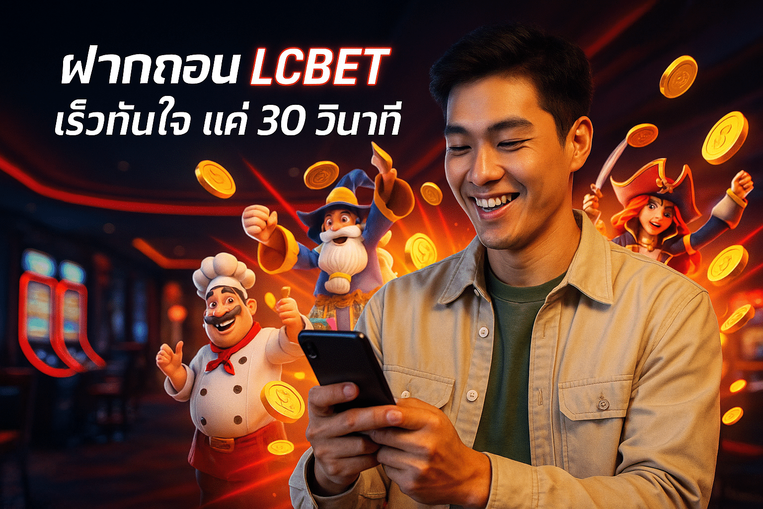 ฝากถอน LCBET เร็วทันใจ แค่ 30 วินาที